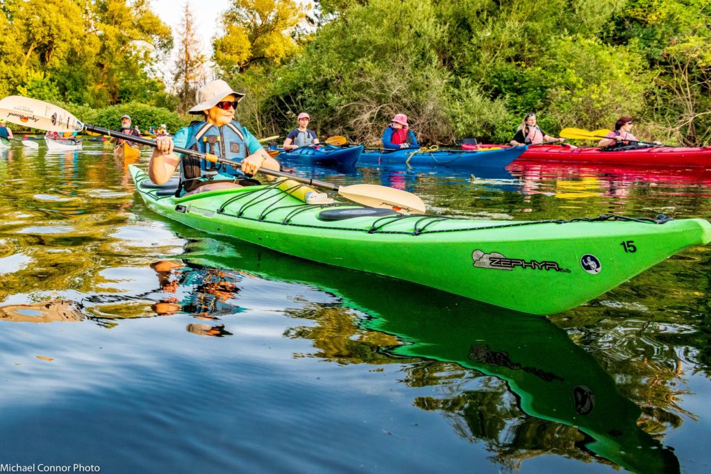 Diane Parker outon a social paddle at Harbourfront Canoe & Kayak Centre